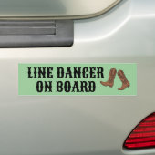 Cowboy Boots Country Western Line Dancer aan boord Bumpersticker (Op auto)