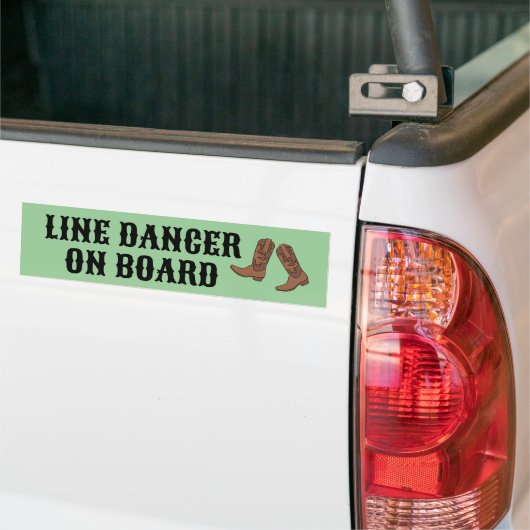 Cowboy Boots Country Western Line Dancer aan boord Bumpersticker (Op Truck)