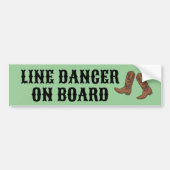 Cowboy Boots Country Western Line Dancer aan boord Bumpersticker (Voorkant)
