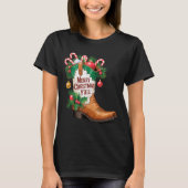 Cowboy Boots Country Western Merry Christmas Y'all T-shirt (Voorkant)