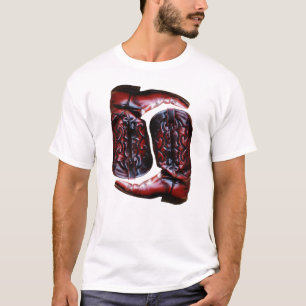 Cowboy Boots Country Yin & Yang Balance Symbol T-shirt