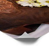 Cowboy Boots, Daisies and Horse Bit Wedding Poster (Hoek)