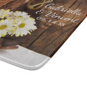 Cowboy Boots, Daisies and Horse Bit Wedding Snijplank (Hoek)