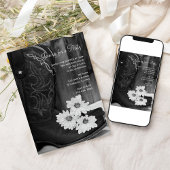 Cowboy Boots Daisies Country Western Barn Party Kaart