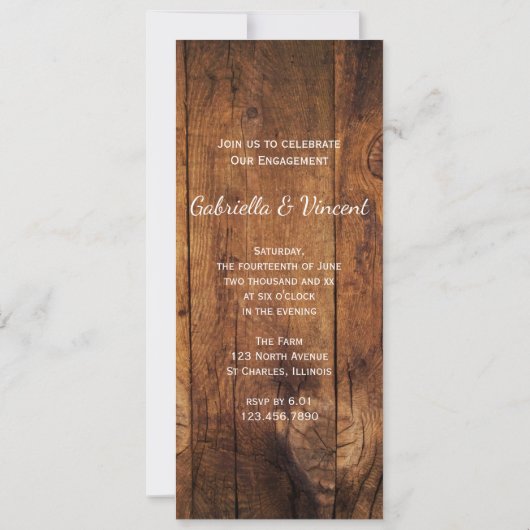 Cowboy Boots Daisies Horse Bit Engagement Party Kaart (Achterkant)