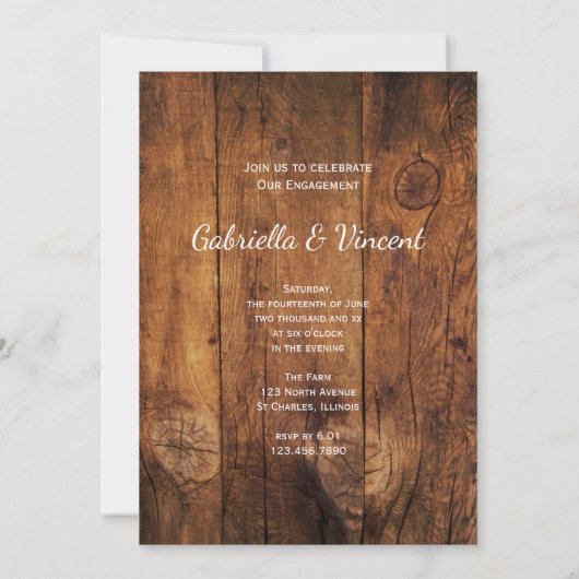 Cowboy Boots Daisies Horse Bit Engagement Party Kaart (Achterkant)