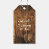 Cowboy Boots, Daisies Horse Bit Wedding Favor Labe Cadeaulabel (Achterkant)