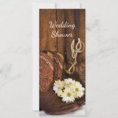Cowboy Boots Daisies Horse Bit Wedding Shower Kaart (Voorkant)