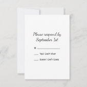 Cowboy Boots, Daisies, paardenbit Wedding RSVP (Achterkant)