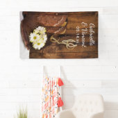 Cowboy Boots, Daisies, Westerne paardenweddenschap Spandoek (Insitu)