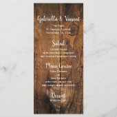 Cowboy Boots, Daisy and Horse Bit Barn Wedding Menu (Achterkant)