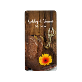 Cowboy Boots, Daisy and Horse Bit Country Wedding Etiket