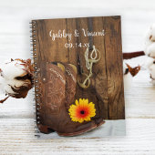 Cowboy Boots, Daisy Horse Bit Country Wedding Notitieboek