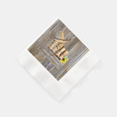 Cowboy Boots Distressed Wood Wedding Servet (Hoek)