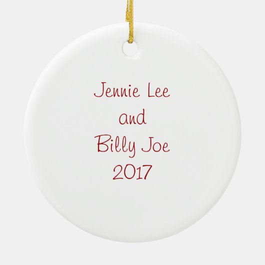 Cowboy Boots, eerste kerstversiering Keramisch Ornament (Achterkant)