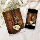 Cowboy Boots en Daisies Country Birthday Party Kaart