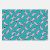 Cowboy Boots en Flowers Inpakpapier Vel (Voorkant 3)