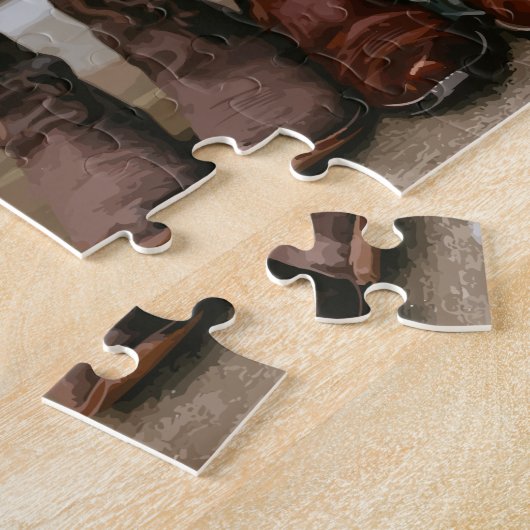 Cowboy Boots en Flowers Legpuzzel (Zijkant)