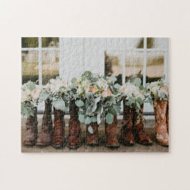 Cowboy Boots en Flowers Legpuzzel