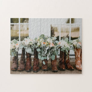 Cowboy Boots en Flowers Legpuzzel