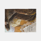 Cowboy Boots en Lace Country Barn Wedding Fleece Deken (Voorkant (Horizontaal))