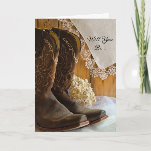 Cowboy Boots en Lace zullen mijn Bridesmaid zijn (Voorkant)
