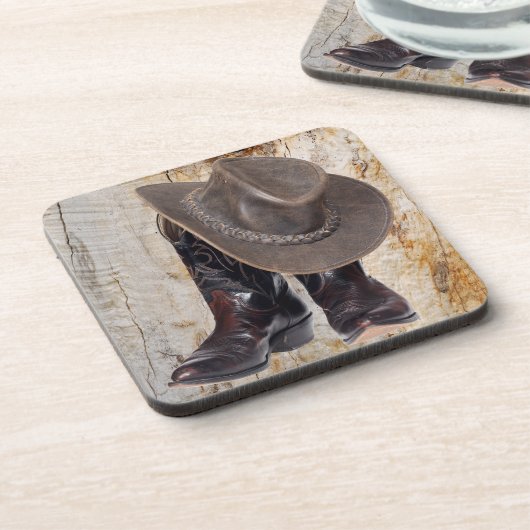 Cowboy Boots en Pet Bier Onderzetter (Linkerzijde)