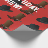Cowboy Boots en Pet Birthday Cadeaupapier (Hoek)