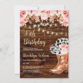 Cowboy Boots en Pet Birthday Party Invitation Kaart (Voorkant)