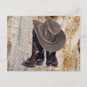 Cowboy Boots en Pet Briefkaart