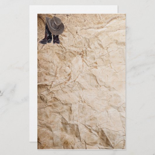 Cowboy Boots en Pet Briefpapier (Voorkant / Achterkant)