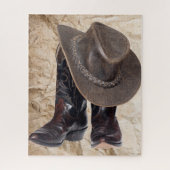 Cowboy Boots en Pet Legpuzzel (Verticaal)