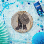 Cowboy Boots en Pet Papieren Bordje (Feest)