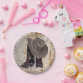 Cowboy Boots en Pet Papieren Bordje (Feest)