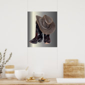 Cowboy Boots en Pet Poster (Keuken)