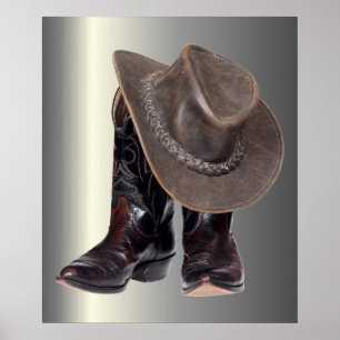 Cowboy Boots en Pet Poster