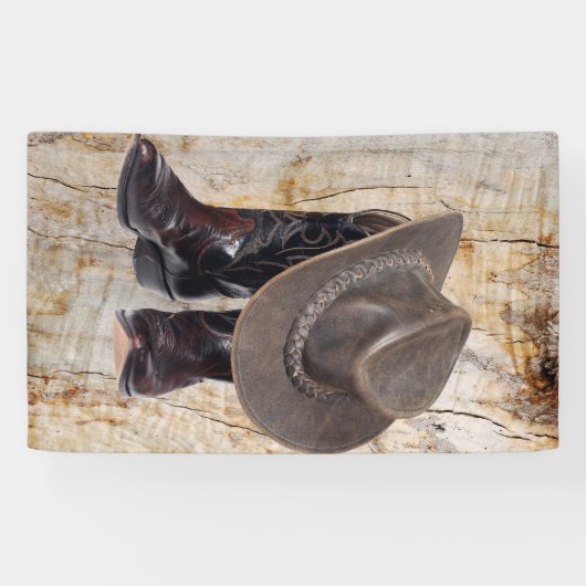 Cowboy Boots en Pet Spandoek (Horizontaal)