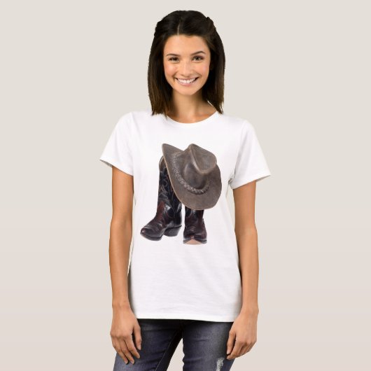 Cowboy Boots en Pet T-shirt (Voorkant volledig)