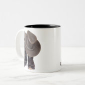 Cowboy Boots en Pet Tweekleurige Koffiemok (Voorkant links)