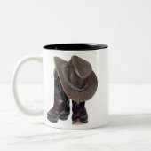 Cowboy Boots en Pet Tweekleurige Koffiemok (Links)