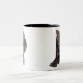 Cowboy Boots en Pet Tweekleurige Koffiemok (Center)