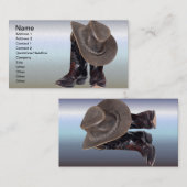 Cowboy Boots en Pet Visitekaartje (Voorkant / Achterkant)