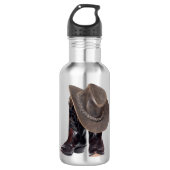 Cowboy Boots en Pet Waterfles (Voorkant)