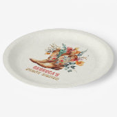 Cowboy Boots First Rodeo Birthday Paper Borden Papieren Bordje (Gekanteld)