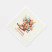 Cowboy Boots First Rodeo Birthday Paper Napkins Servet (Hoek)