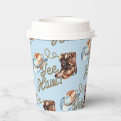 Cowboy Boots First Rodeo Birthday Papieren Bekers (Achterkant)