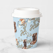 Cowboy Boots First Rodeo Birthday Papieren Bekers (Rechts)