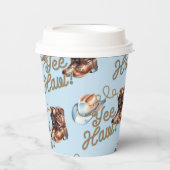 Cowboy Boots First Rodeo Birthday Papieren Bekers (Voorkant)