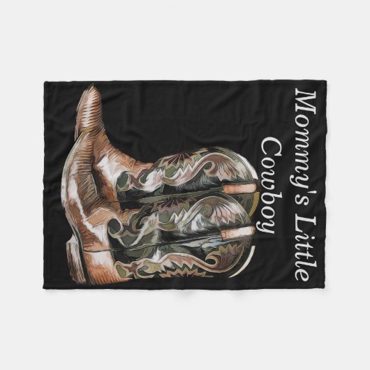 Cowboy Boots Fleece Deken (Voorkant (Horizontaal))