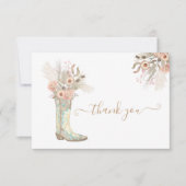 Cowboy Boots Floral Western Dank je wel (Voorkant)